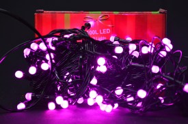 Luces LED 10 metros cable negro FUCSIA (3)